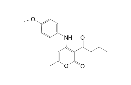 3-Butanoyl-4-[(4-methoxyphenyl)amino]-6-methyl-2H-pyran-2-one