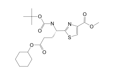 METHYL-(S)-2-[1-(TERT.-BUTOXYCARBONYLAMINO)-3-(CYCLOHEXYLOXYCARBONYL)-PROPYL]-THIAZOLE-4-CARBOXYLATE