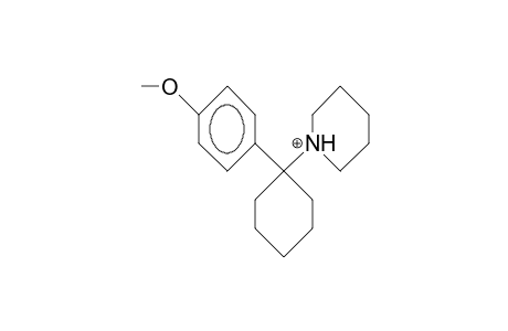 1-(4-Methoxy-phenyl)-1-piperidinyl-cyclohexane cation