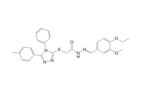 acetic acid, [[5-(4-methylphenyl)-4-phenyl-4H-1,2,4-triazol-3-yl]thio]-, 2-[(E)-(4-ethoxy-3-methoxyphenyl)methylidene]hydrazide