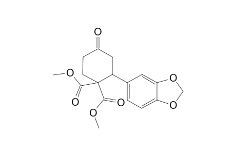 Cyclohexane-1,1-dicarboxylic acid, 2-benzo[1,3]dioxol-5-yl-4-oxo-, dimethyl ester