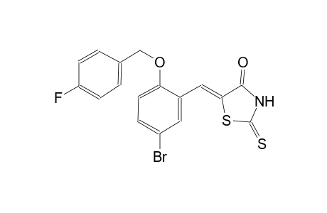 (5Z)-5-{5-bromo-2-[(4-fluorobenzyl)oxy]benzylidene}-2-thioxo-1,3-thiazolidin-4-one