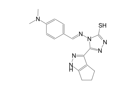 4-({(E)-[4-(dimethylamino)phenyl]methylidene}amino)-5-(1,4,5,6-tetrahydrocyclopenta[c]pyrazol-3-yl)-4H-1,2,4-triazol-3-yl hydrosulfide