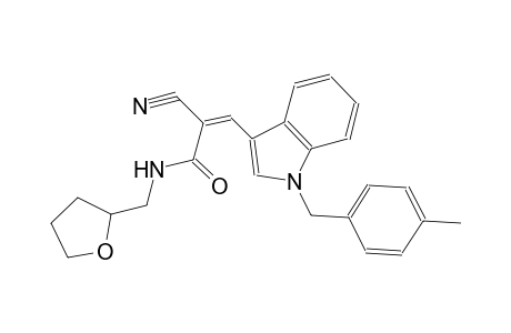 (2Z)-2-cyano-3-[1-(4-methylbenzyl)-1H-indol-3-yl]-N-(tetrahydro-2-furanylmethyl)-2-propenamide