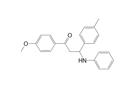 Propan-1-one, 1-(4-methoxyphenyl)-3-(4-methylphenyl)-3-phenylamino-