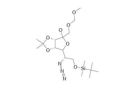 6-AZIDO-7-O-TERT.-BUTYLDIMETHYLSILYL-6-DEOXY-3,4-O-ISOPROPYLIDENE-1-0-METHOXYMETHYL-D-GULO-HEPT-2-ULOFURANOSE;MAJOR-ANOMER