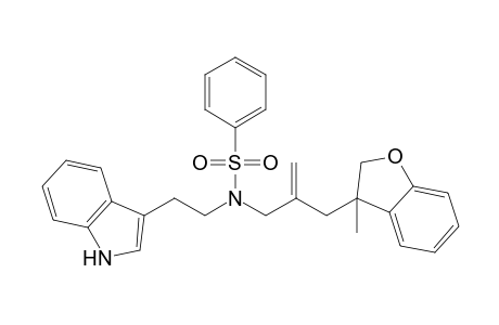 3-Methyl-3-{3-[N-(phenylsulfonyl)-N-[2-(3-indolyl)ethyl]amino]-2-methylenepropyl}-2,3-dihydrobenzofuran