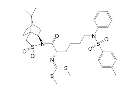 (2R)-N-{(2S)-2-{bis(Methylthio)methylidene]amino}-6-(N-phenyl-N-tosylamino)hexanoyl}-bornane-10,2-sultam