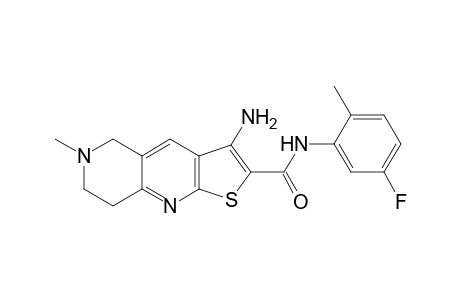 Thieno[2,3-b][1,6]naphthyridine-2-carboxamide, 3-amino-N-(5-fluoro-2-methylphenyl)-5,6,7,8-tetrahydro-6-methyl-