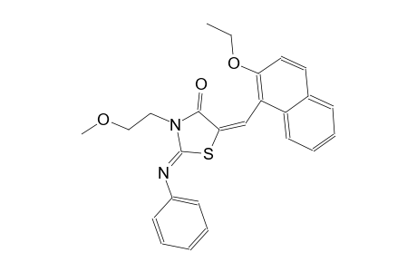 (2Z,5E)-5-[(2-ethoxy-1-naphthyl)methylene]-3-(2-methoxyethyl)-2-(phenylimino)-1,3-thiazolidin-4-one