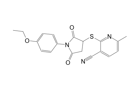3-pyridinecarbonitrile, 2-[[1-(4-ethoxyphenyl)-2,5-dioxo-3-pyrrolidinyl]thio]-6-methyl-