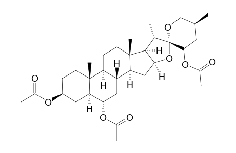 PANICULOGENIN-3-BETA,6-ALPHA,23-ALPHA-TRIACETAT=(25S)-3-BETA,6-ALPHA,23-ALPHA-TRIACETOXY-5-ALPHA-SPIROSTAN