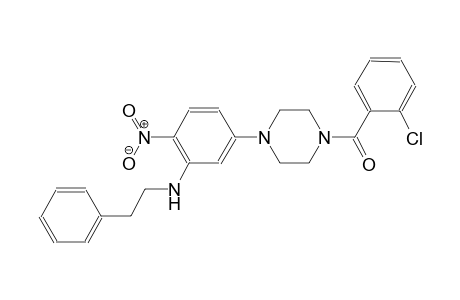 benzeneethanamine, N-[5-[4-(2-chlorobenzoyl)-1-piperazinyl]-2-nitrophenyl]-