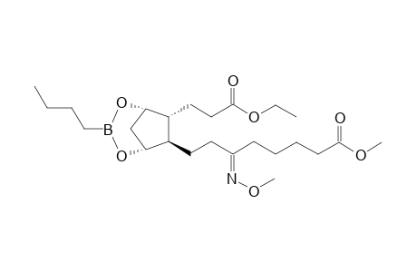 20-Methyl-1-ethyl 9a,11a-dihydroxy-15-methyloxime-2,3,4,5,20-pentanor-19-carboxyprostanoate n-butylboronate ester