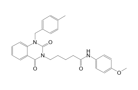 N-(4-methoxyphenyl)-5-(1-(4-methylbenzyl)-2,4-dioxo-1,4-dihydro-3(2H)-quinazolinyl)pentanamide