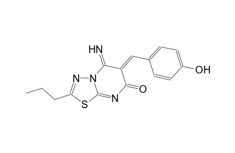 7H-[1,3,4]thiadiazolo[3,2-a]pyrimidin-7-one, 5,6-dihydro-6-[(4-hydroxyphenyl)methylene]-5-imino-2-propyl-, (6Z)-
