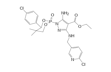 Ethyl (trans)-5-amino-3-[(6'-chloro-3'-pyridyl)methyl]amino-1-(5",5"-dimethyl-2"-oxo-4"-<p-chlorophenyl>-1",3",2"-dioxaphosphinan-2"-yl)-1H-pyrazole-4-carboxylate