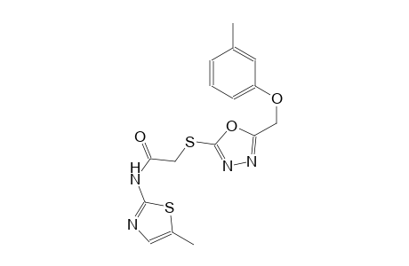 2-({5-[(3-methylphenoxy)methyl]-1,3,4-oxadiazol-2-yl}sulfanyl)-N-(5-methyl-1,3-thiazol-2-yl)acetamide
