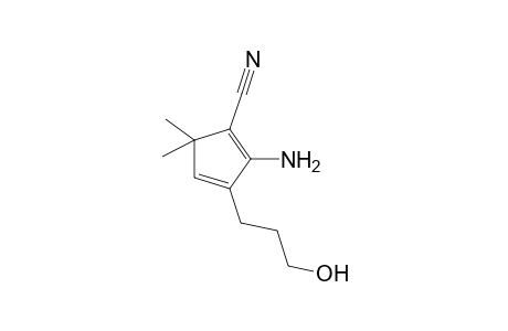 2-Amino-3-(hydroxypropyl)-5,5-dimethylcyclopenta-1,3-diene-1-carbonitrile