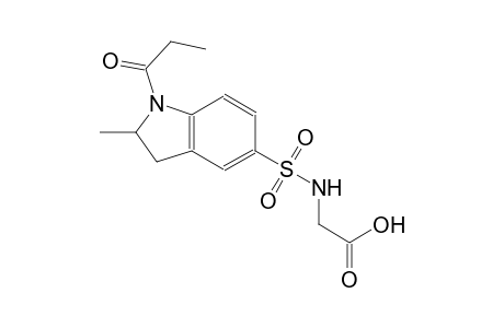 acetic acid, [[[2,3-dihydro-2-methyl-1-(1-oxopropyl)-1H-indol-5-yl]sulfonyl]amino]-