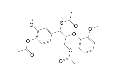 4-[3-(Acetyloxy)-1-(acetylsulfanyl)-2-(2-methoxyphenoxy)propyl]-2-methoxyphenyl acetate