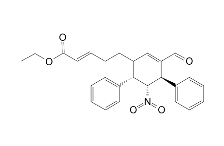 Ethyl (2E,1S,4R,5R,6S)-5-(3-Formyl-5-nitro-4,6-diphenylcyclohex-2-enyl)pent-2-enoate