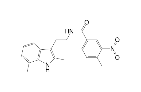 N-[2-(2,7-dimethyl-1H-indol-3-yl)ethyl]-4-methyl-3-nitro-benzamide