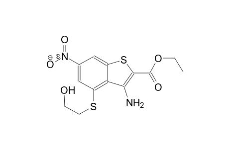 3-Amino-4-(2-hydroxyethylthio)-6-nitro-1-benzothiophene-2-carboxylic acid ethyl ester