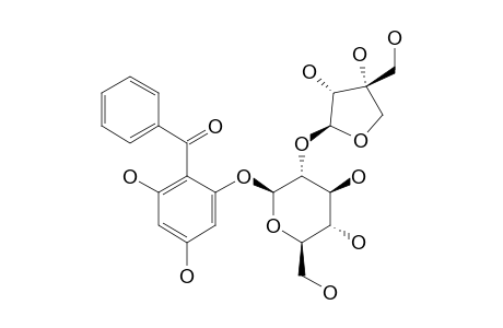 TRICORNOSIDE_A;6-O-(2-O-BETA-D-APIOFURANOSYL)-BETA-D-GLUCOPYRANOSYL-2,4-DIHYDROXYBENZOPHENONE