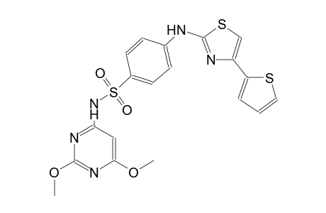 benzenesulfonamide, N-(2,6-dimethoxy-4-pyrimidinyl)-4-[[4-(2-thienyl)-2-thiazolyl]amino]-