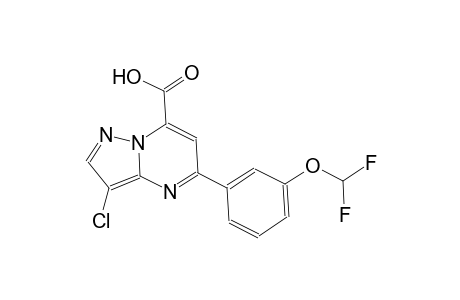 pyrazolo[1,5-a]pyrimidine-7-carboxylic acid, 3-chloro-5-[3-(difluoromethoxy)phenyl]-