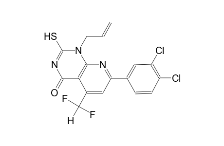 pyrido[2,3-d]pyrimidin-4(1H)-one, 7-(3,4-dichlorophenyl)-5-(difluoromethyl)-2-mercapto-1-(2-propenyl)-