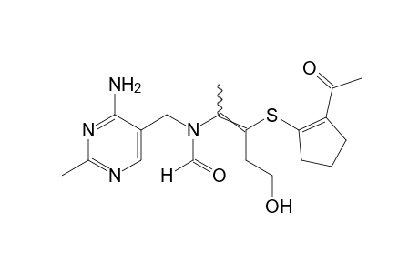 N-{2-[(2-acetyl-1-cyclopenten-1-yl)thio]-4-hydroxy-1-methyl-1-butenyl}-N-[(4-amino-2-methyl-5-pyrimidinyl)methyl]formamide