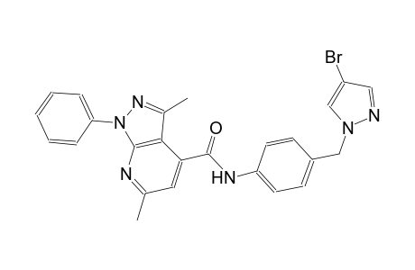 N-{4-[(4-bromo-1H-pyrazol-1-yl)methyl]phenyl}-3,6-dimethyl-1-phenyl-1H-pyrazolo[3,4-b]pyridine-4-carboxamide