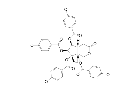 6-BETA,7-BETA,8-ALPHA,10-TETRA-PARA-HYDROXYBENZOYL-CIS-OXABICYCLO-[4.3.0]-NONAN-3-ONE