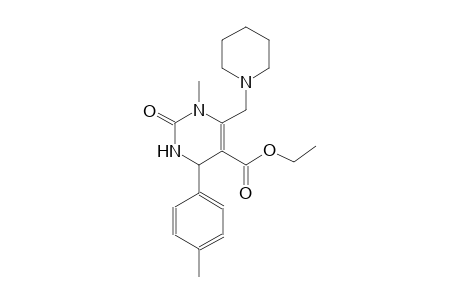 5-pyrimidinecarboxylic acid, 1,2,3,4-tetrahydro-1-methyl-4-(4-methylphenyl)-2-oxo-6-(1-piperidinylmethyl)-, ethyl ester