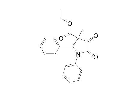 3-Methyl-4,5-dioxo-1,2-diphenyl-3-pyrrolidinecarboxylic acid ethyl ester