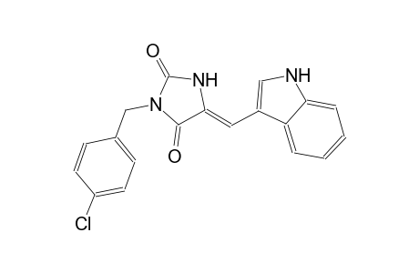 (5Z)-3-(4-chlorobenzyl)-5-(1H-indol-3-ylmethylene)-2,4-imidazolidinedione