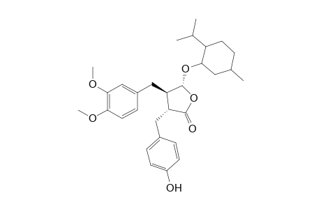 (-)-(2R,3R,4R)-2-(4'-Hydroxybenzyl)-3-(3",4"-dimethoxybenzyl)-4-(menthyloxy)butyrolactone