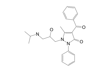4-BENZOYL-1-(2-HYDROXY-3-(ISOPROPYLAMINO)-PROPYL)-5-METHYL-2-PHENYL-1,2-DIHYDRO-PYRAZOL-3-ONE