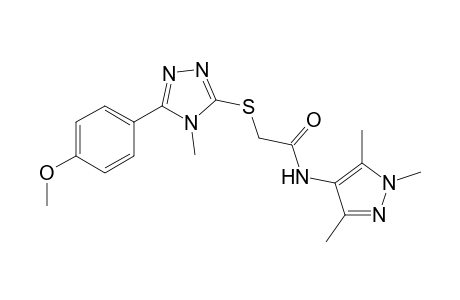 Acetamide, 2-[[5-(4-methoxyphenyl)-4-methyl-4H-1,2,4-triazol-3-yl]thio]-N-(1,3,5-trimethyl-1H-pyrazol-4-yl)-