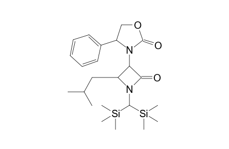 N-Bis(trimethylsilyl)methyl-2-isobutyl-3-(2-oxo-4-phenyloxazolidin-3-yl)-1-azacyclobutan-4-one