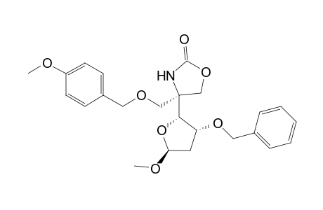 (S)-4-[(2R,3R,5S)-3-Benzyloxy-5-methoxyoxolan-2-yl]-4-(4-methoxybenzyloxymethyl)-1,3-oxazolidin-2-one