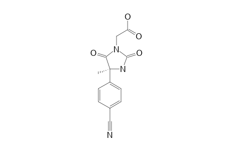 2-[(4S)-4-(4-cyanophenyl)-2,5-diketo-4-methyl-imidazolidin-1-yl]acetic acid