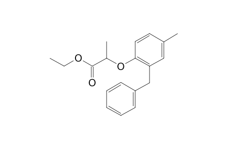 Ethyl 2-(2-benzyl-4-methylphenoxy)propanoate