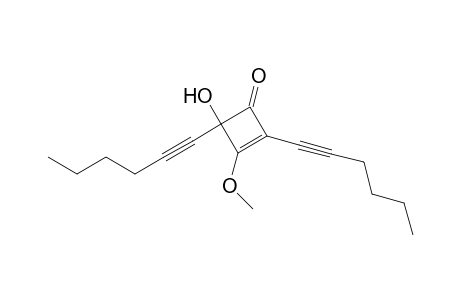 4-Hydroxy-3-methoxy-2,4-di-1-hexynyl-2-cyclobuten-1-one