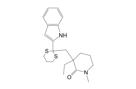 3-Ethyl-3-[2-(2-indolyl)-2,2-(propylenedisulfanyl)ethyl]-1-methylpiperidin-2-one