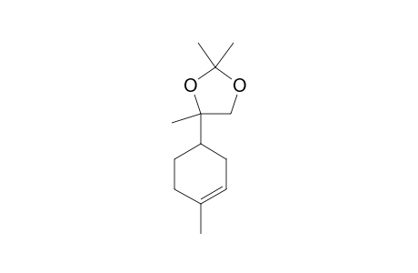 (4R,8R)-8,9-ISOPROPYLIDENE-DIOXY-P-MENTH-1-ENE;(4R,1'R)-2,2,4-TRIMETHYL-4-(4'-METHYL-CYCLOHEX-3'-ENYL)-1,3-DIOXOLANE