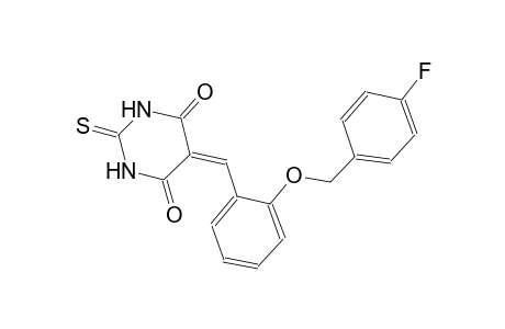 4,6(1H,5H)-pyrimidinedione, 5-[[2-[(4-fluorophenyl)methoxy]phenyl]methylene]dihydro-2-thioxo-