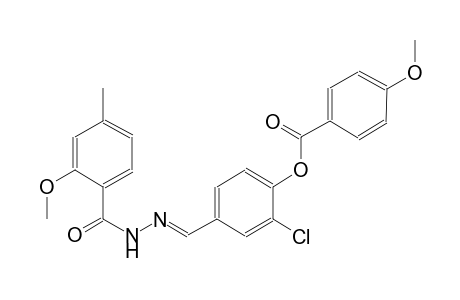 2-chloro-4-{(E)-[(2-methoxy-4-methylbenzoyl)hydrazono]methyl}phenyl 4-methoxybenzoate